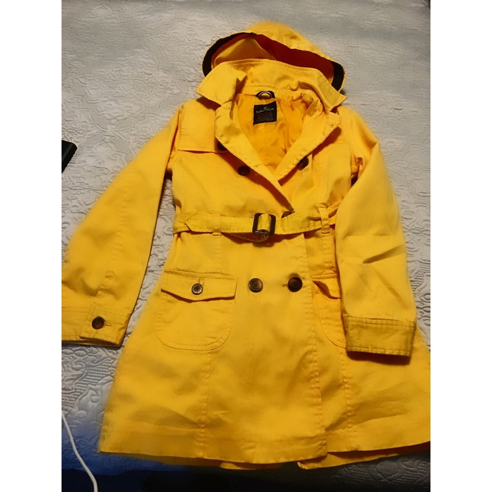 Nautica girls size 10/12 yellow coat